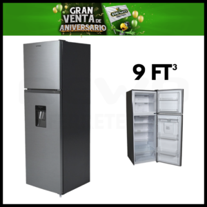 REFRIGERADOR PRIME 9 FT³ RPR90-S SILVER CON DISPENSADOR DE AGUA