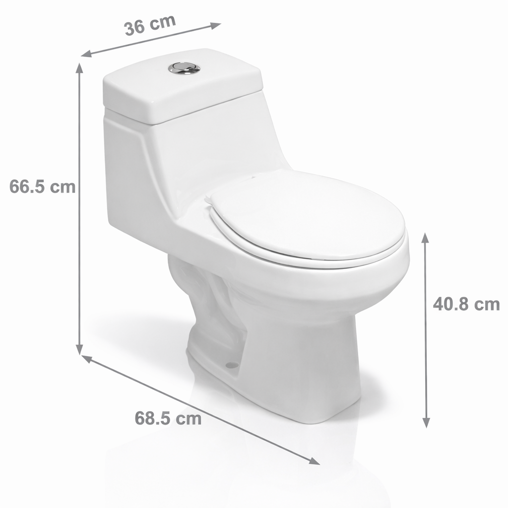 AXCENT WC ONE PIECE BLANCO 3 Y 6 LT DUAL FLUSH LIVORNO