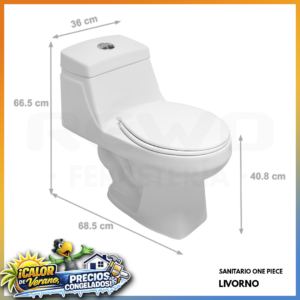 AXCENT WC ONE PIECE BLANCO 3 Y 6 LT DUAL FLUSH LIVORNO