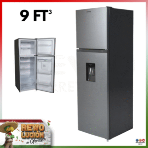 REFRIGERADOR PRIME 9 FT³ RPR90-S SILVER CON DISPENSADOR DE AGUA