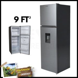 REFRIGERADOR PRIME 9 FT³ RPR90-S SILVER CON DISPENSADOR DE AGUA
