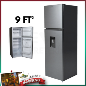 REFRIGERADOR PRIME 9 FT³ RPR90-S SILVER CON DISPENSADOR DE AGUA