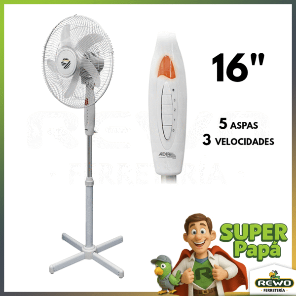 VENTILADOR DE PEDESTAL 16"