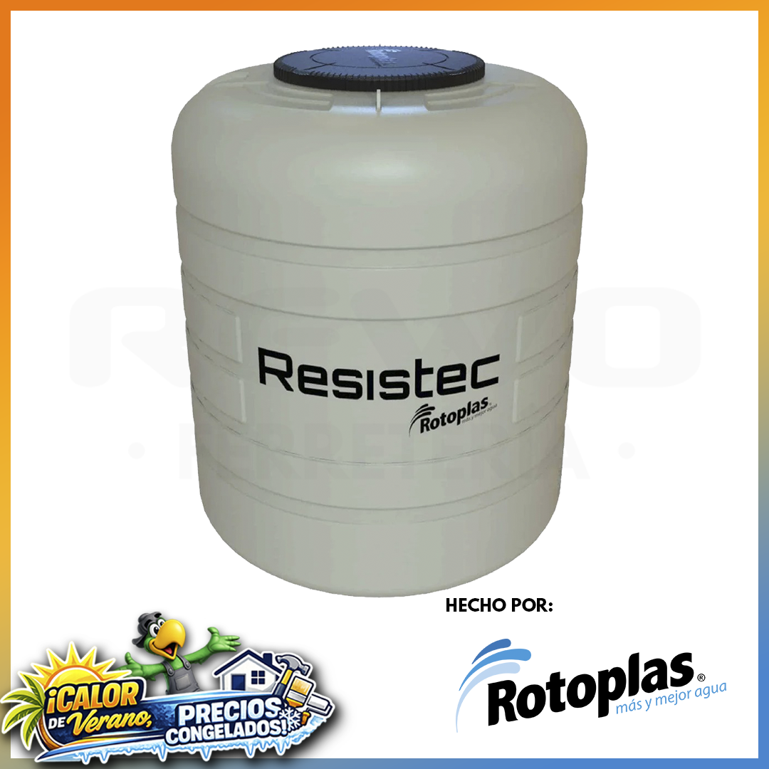 ROTOPLAS TINACO 450 LTS RESISTEC TRICAPA GRIS 500440–500497