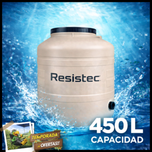 ROTOPLAS TINACO 450 LTS RESISTEC TRICAPA GRIS 500440–500497