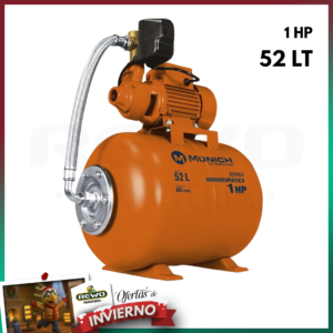 MUNICH HIDRONEUMÁTICO 1 HP TANQUE 52 L AUTOQB90