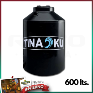 TINAKU TINACO BICAPA NEGRO 600 LITROS ACCESORIOS