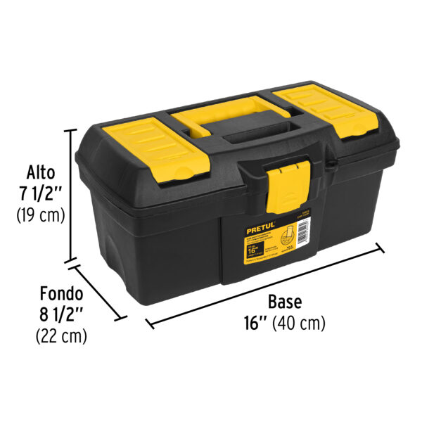 PRETUL CAJA HERRAMIENTA C/COMPARTI 16" CHP-16CP - Image 2