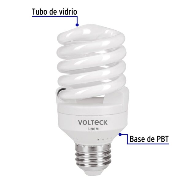 LÁMPARA ESPIRAL MINI T2 VOLTECK 20W LUZ DE DÍA 6500K EN BLÍSTER - Image 2