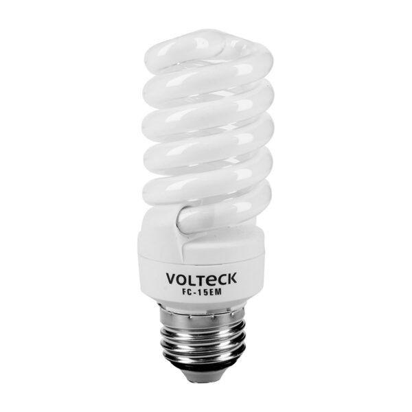 LÁMPARA ESPIRAL MINI T2 VOLTECK 15W LUZ CÁLIDA EN BLÍSTER