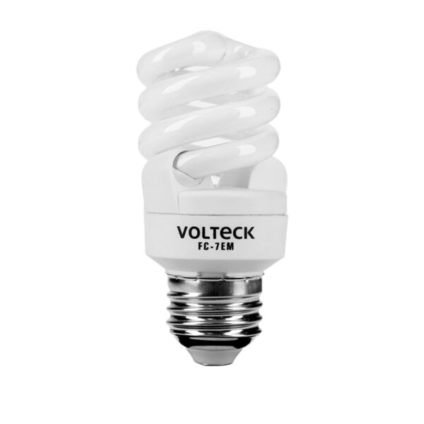 LÁMPARA ESPIRAL MINI T2 VOLTECK 7W LUZ CÁLIDA EN BLÍSTER