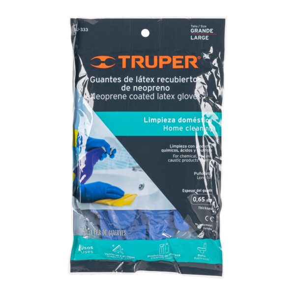 Guantes de látex reforzados para limpieza, G, TRUPER - Image 2