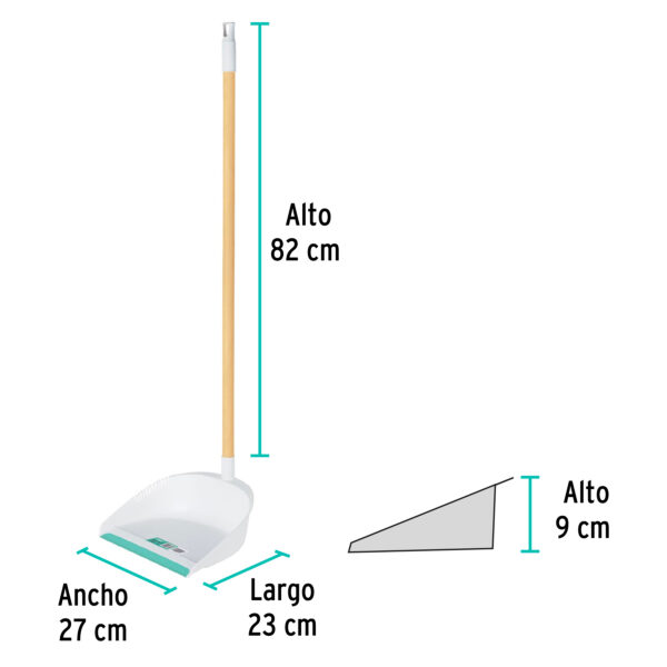 RECOGEDOR PLASTICO CON BASTON DE MADERA-KLINTEK - Image 3