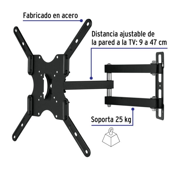 VOLTECK SOPORTE PANTALLAS TRIPLE MOVIMIENTO 13" A 42" TVSM-42 - Image 2