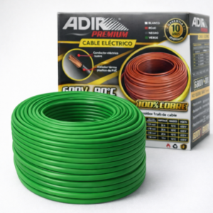 ADIR CABLE THW #12 VERDE CAJA 100 MT