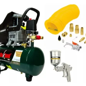 OAKLAND COMPRESOR AIRE 2.5 HP 127V 25L CA-2525 + ACCESORIOS AA-1202 + PISTOLA PB-4350