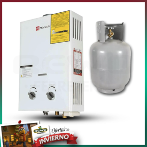 PAQUETE TANQUE GAS 10KG + MUNICH BOILER INSTANTANEO CP-6L