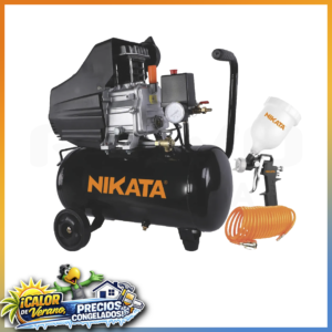 NIKATA COMPRESOR DE AIRE CAPACIDAD 25 L, 2 1/2 HP, 2800 RPM, COM-2518PG
