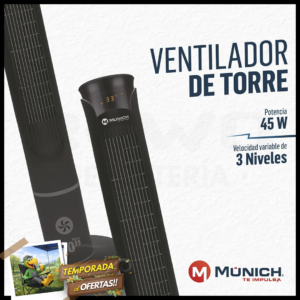 HIGH POWER VENTILADOR DE TORRE 40" 45W MUNVT-4045