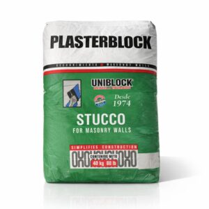 UNIBLOCK PLASTERBLOCK BLANCO 40 KG EMPAQUE VERDE