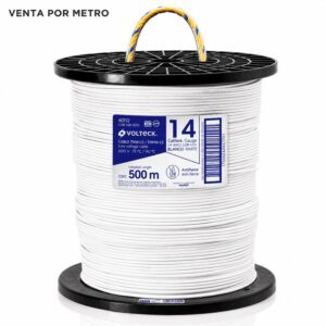 VOLTECH CABLE THHW-LS 14 AWG BLANCO BOBINA 500 MT CAB-14B-500M 40112