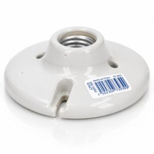 VOLTECH PORTALAMPARA DE PORCELANA 41/2 REDONDA A GRANEL POPO-18G 47915
