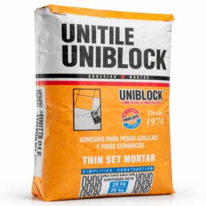 UNIBLOCK PEGAZULEJO UNITILE BLANCO 20 KG