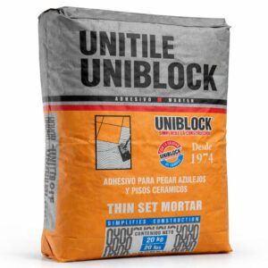 UNIBLOCK PEGAZULEJO UNITILE GRIS 20 KG