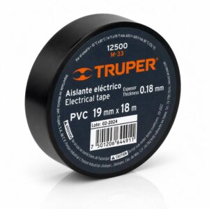 TRU CINTA AISLAR NEGRA 19MM X 18 MTS M-33 12500