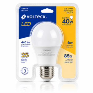 VOLTECK LAMPARA LED TIPO BULBO 6W LED-40C 46857