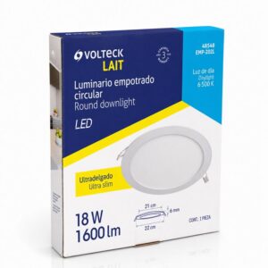 VOLTECK LUMINARIO REDONDO LED ULTRA DELGA EMP-202L 48548