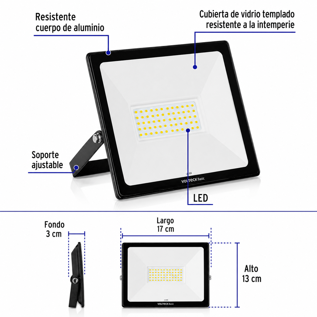 VOLTECK REFLECTOR DE LED 50 W REF-403L 22043 - Image 2