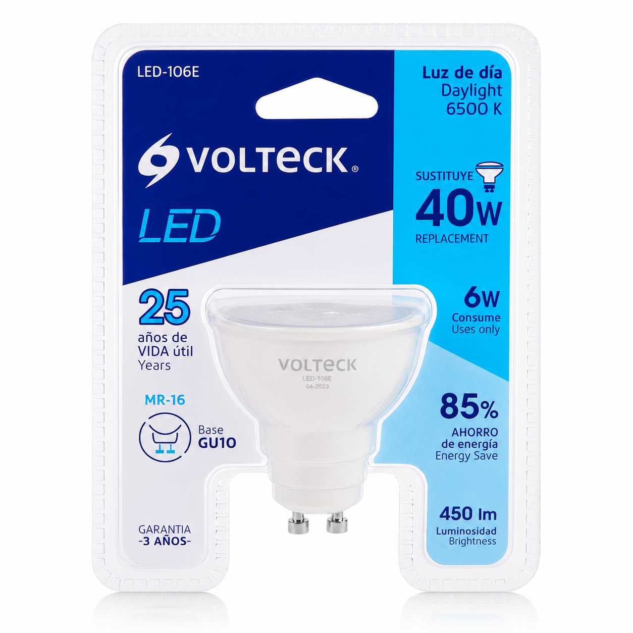 VOLTECK LAMPARA LED MR 16 BASE GU10 LED-106E 46217
