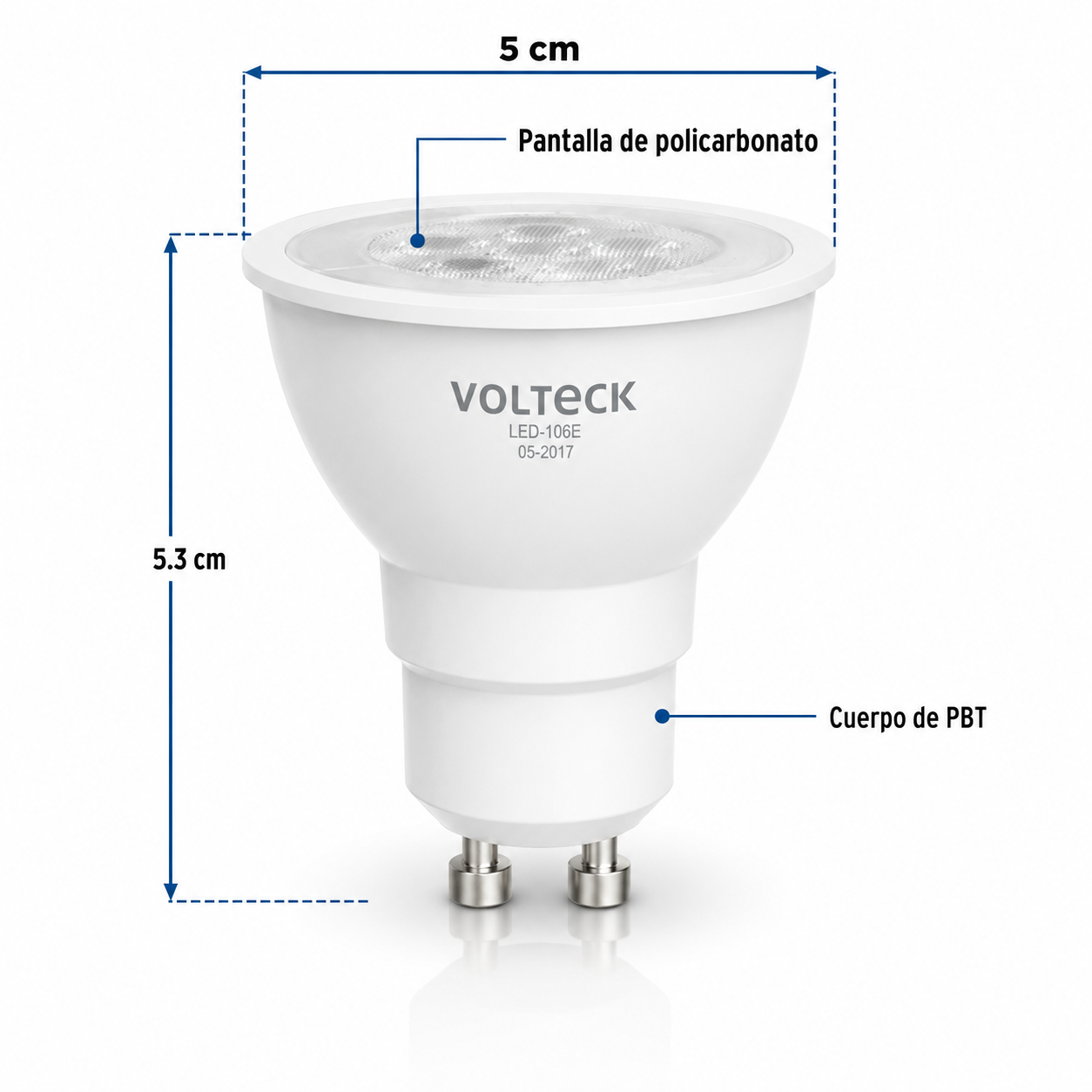 VOLTECK LAMPARA LED MR 16 BASE GU10 LED-106E 46217 - Image 2