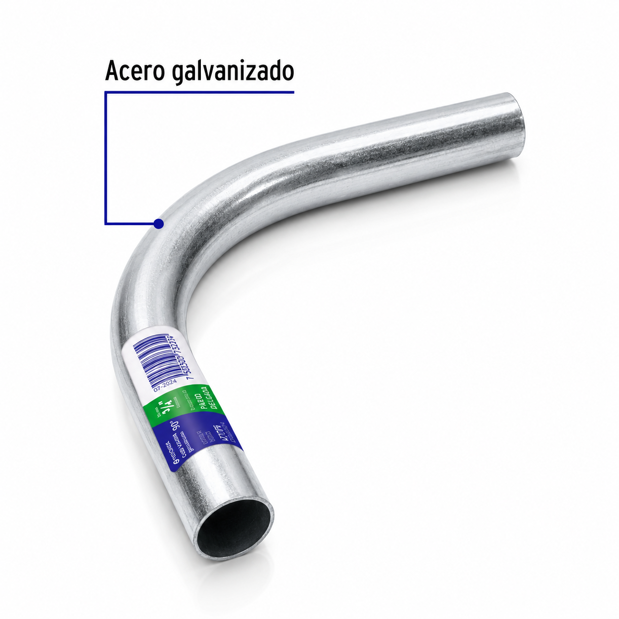 VOLTECK CODO CONDUIT 90° DE 3/4" GALV PARED DELGADA ET. VERDE CODCO-3/4 47775