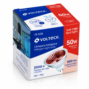VOLTECH FOCO HALOG 130V ROJO JR-50R 47255