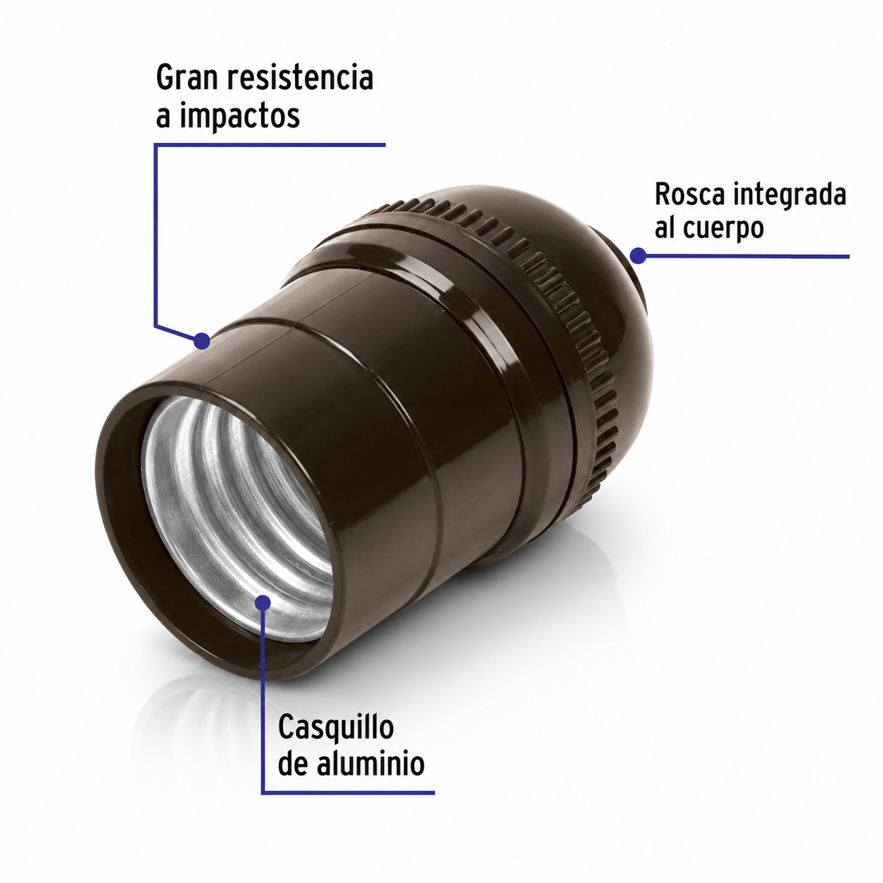 VOLTECH PORTALAMPARA IRROMPIBLE POBS-10 46542 - Image 2
