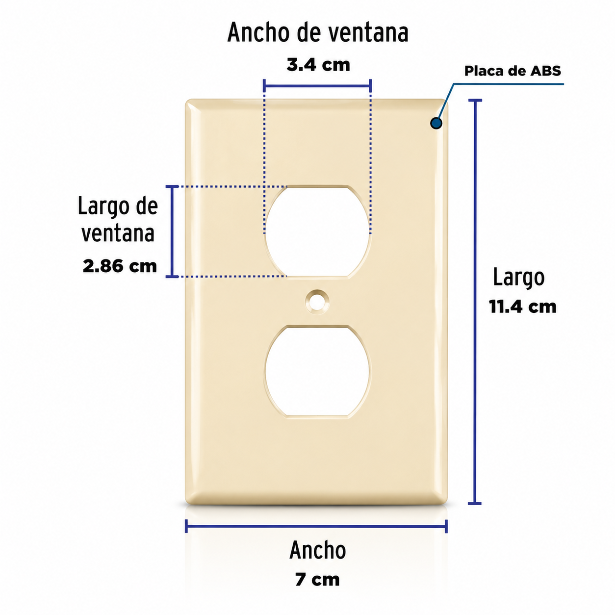 VOLTECH TAPA PLAST. DOBLE STD PPDO-S 46406 - Image 2