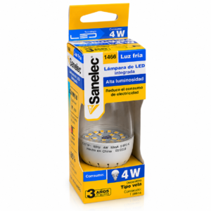SANELEC FOCO LED TIPO VELA 4 W 6500 K E27 1466