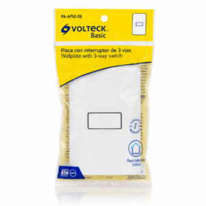 VOLTECK PLACA C/1 INTERRUPTOR DE 3 VIAS PA-APSE-EB 25084