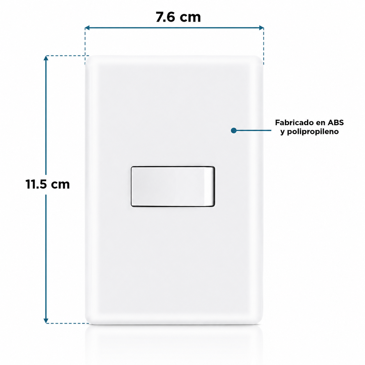 VOLTECK PLACA C/1 INTERRUPTOR DE 3 VIAS PA-APSE-EB 25084 - Image 2