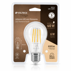 VOLTECK LAMPARA DE FILAMENTO 6W LED-196FC 46211